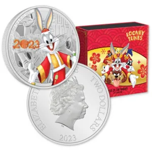 Looney Tunes Year of the Rabbit Bugs Bunny Silver Proof 2023 SKU:OPC81