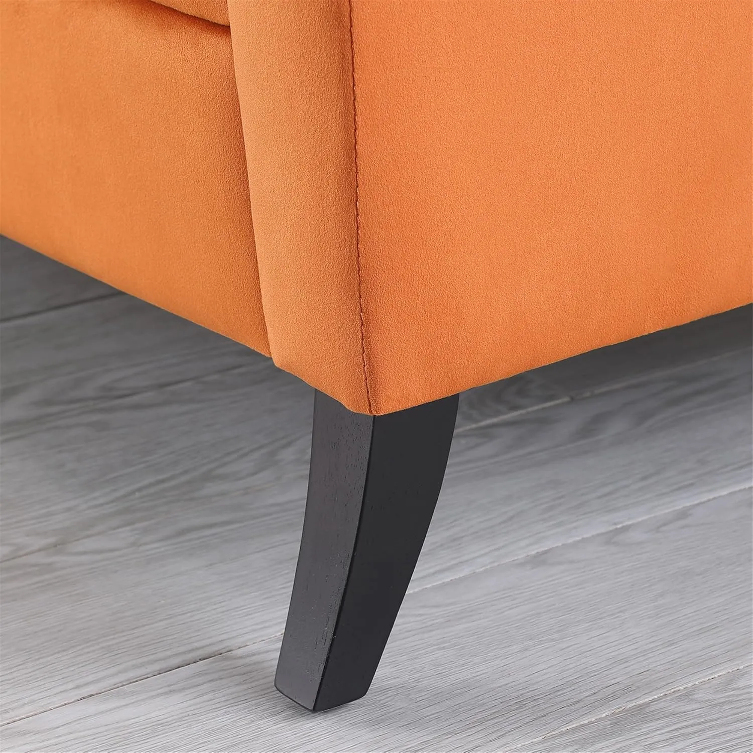 Luxurious Chesterfield Sofa - Exemplary Craftsmanship, Comfortable Seating, Modern Aesthetics - Plush Velvet Upholstery Sofa for Home Office Living Room (Orange 3-Seater Couch)