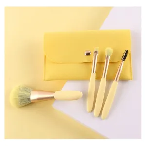 Makeup Tools Powder Brush Concealer Brush 4 Mini Makeup Brush Sets(D) (pink)