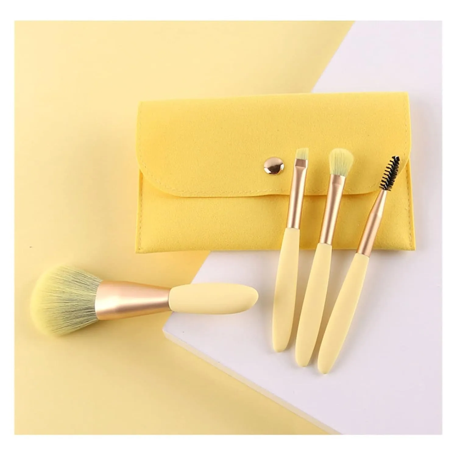 Makeup Tools Powder Brush Concealer Brush 4 Mini Makeup Brush Sets(D) (pink)