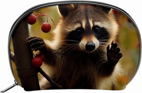 Makeup Bag Organizer,Cosmetic Bags for Women,Forest Red Panda Fruit,Small Makeup Pouch