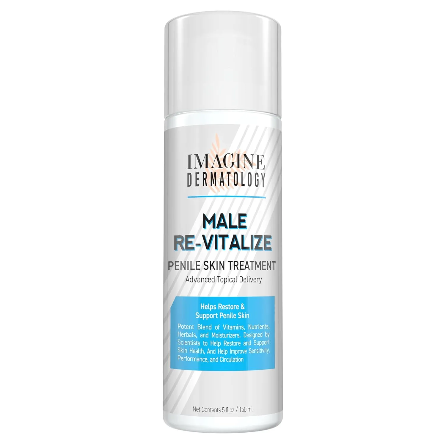 Male Re-Vitalize Original Penile Health Cream for Men - Relieve, Restore and Support Skin - Moisturizer Penile Lotion - Large Value Size (5fl oz/150ml)