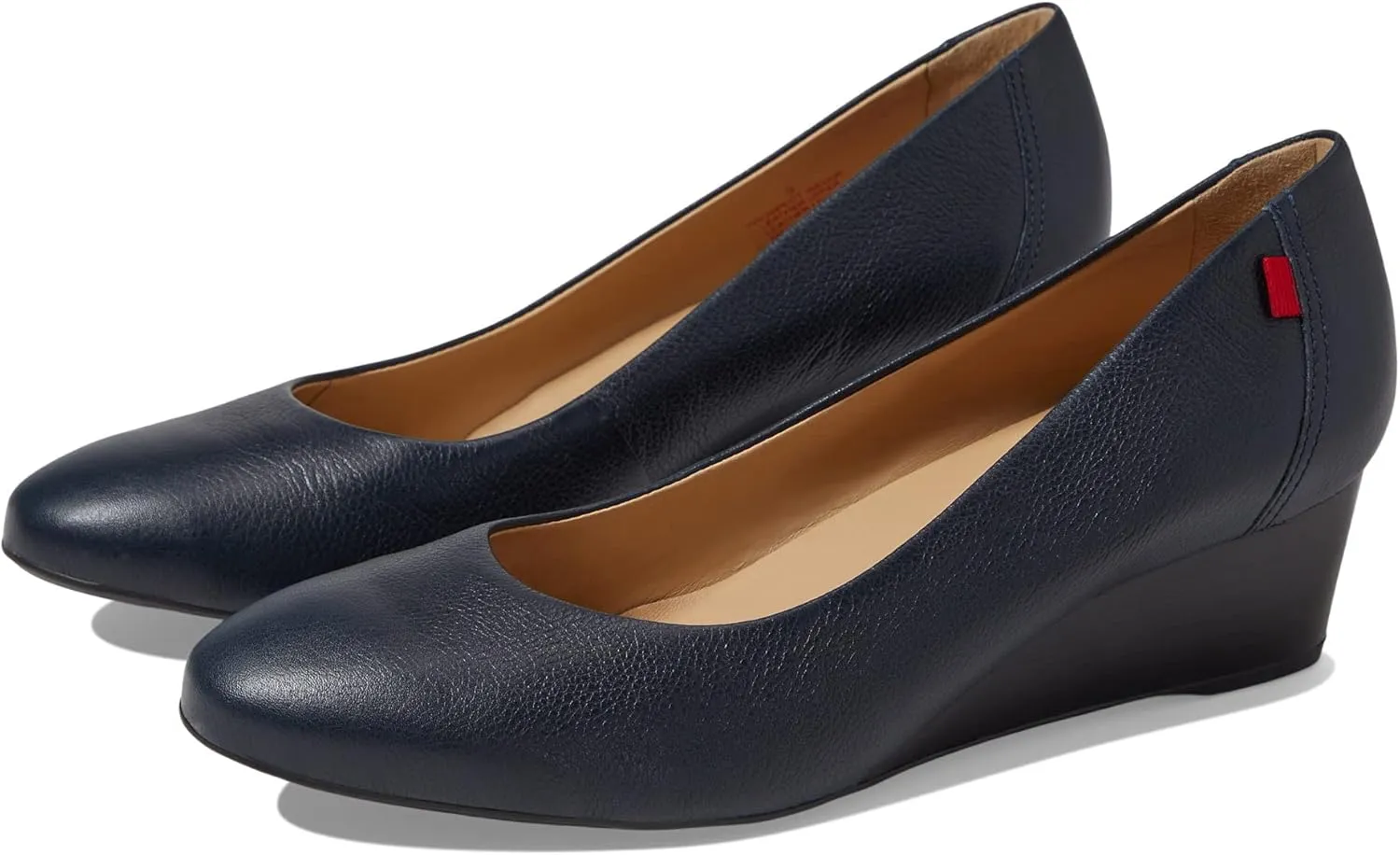 Marc Joseph New York Prospect Wedges for Women – Leather Construction – Almond Toe – Rubber Outsole