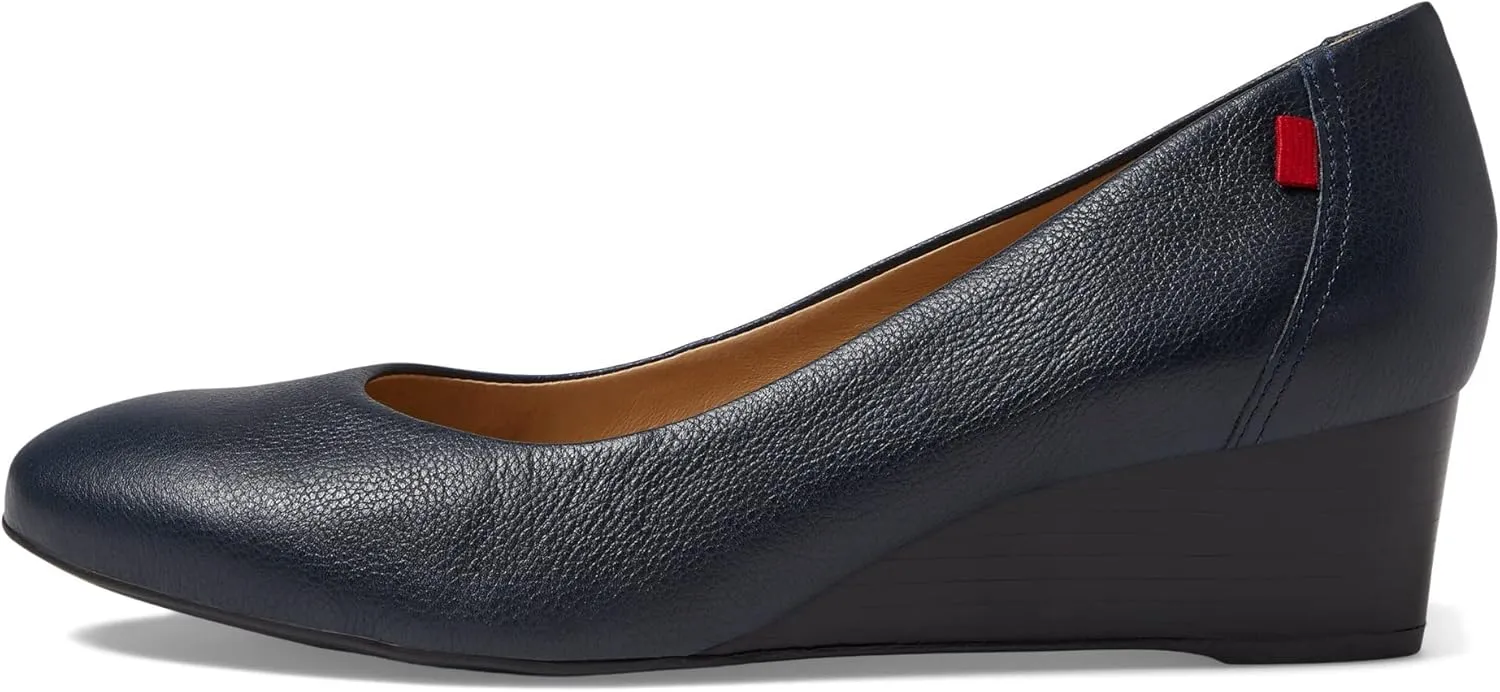 Marc Joseph New York Prospect Wedges for Women – Leather Construction – Almond Toe – Rubber Outsole