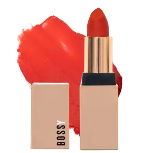 Matte, Long Lasting, Hydrating Vegan Lipstick with Vitamin E and Watermelon Seed Oil (Unstoppable - Orange Red Color)