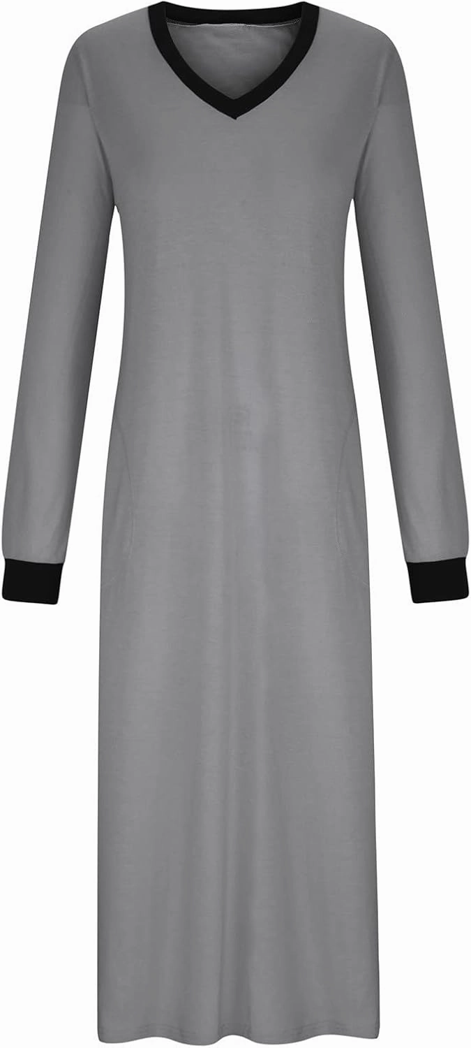 Maxi Dresses for Women 2025，Flowy Spring Dresses Modest Trendy Long Sleeve Dress Summer Beach Vacation Going Out