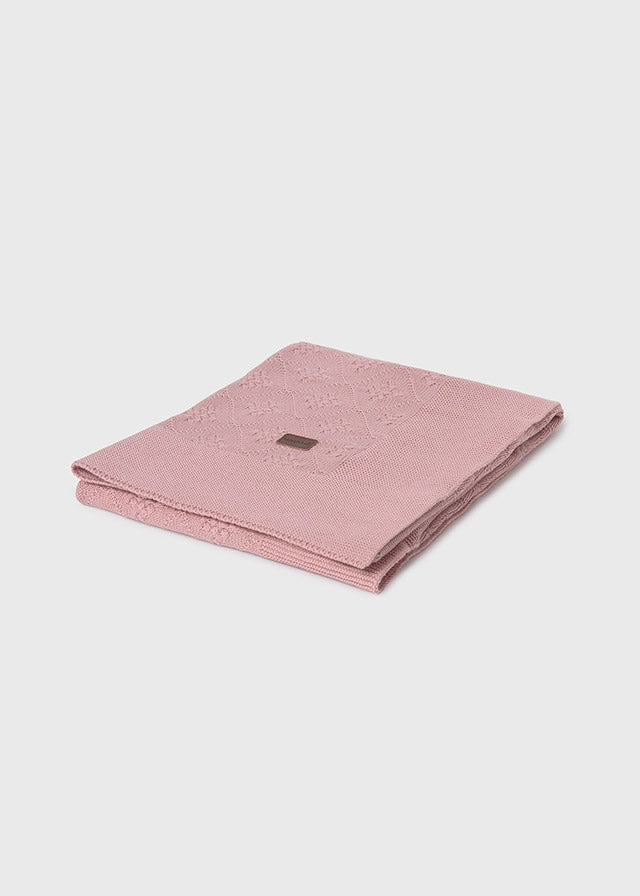 Mayoral 19476 Pink Cotton Shawl Blanket In Stock Now