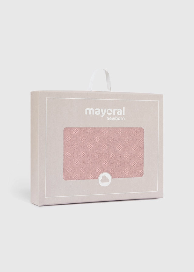 Mayoral 19476 Pink Cotton Shawl Blanket In Stock Now