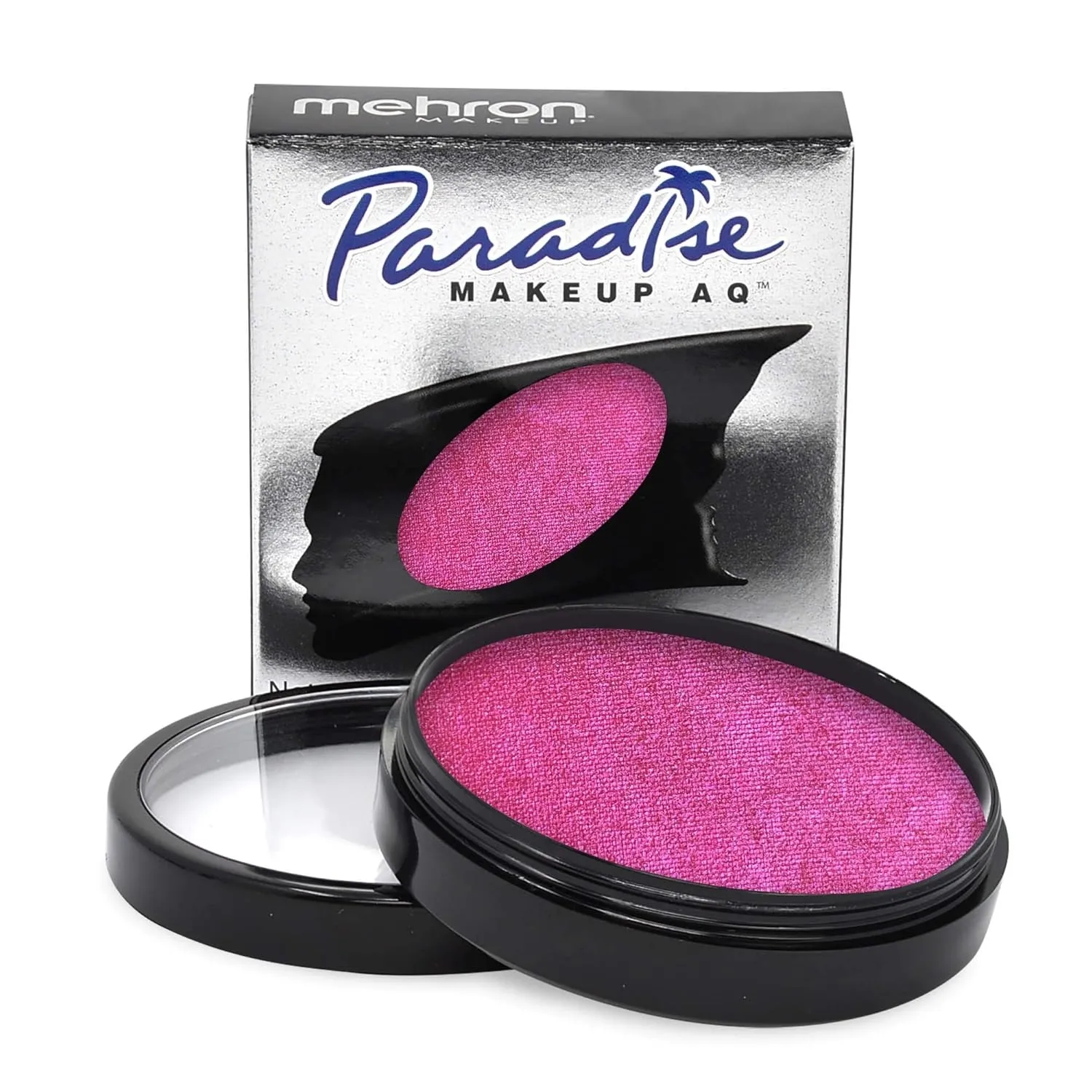 Mehron Makeup Paradise FX Makeup Pro Size | Stage & Screen, Face & Body Painting, Special FX, Beauty, Cosplay, and Halloween | Water Activated Face Paint & Body Paint 1.4 oz (40 g) (Metallic Fuchsia)