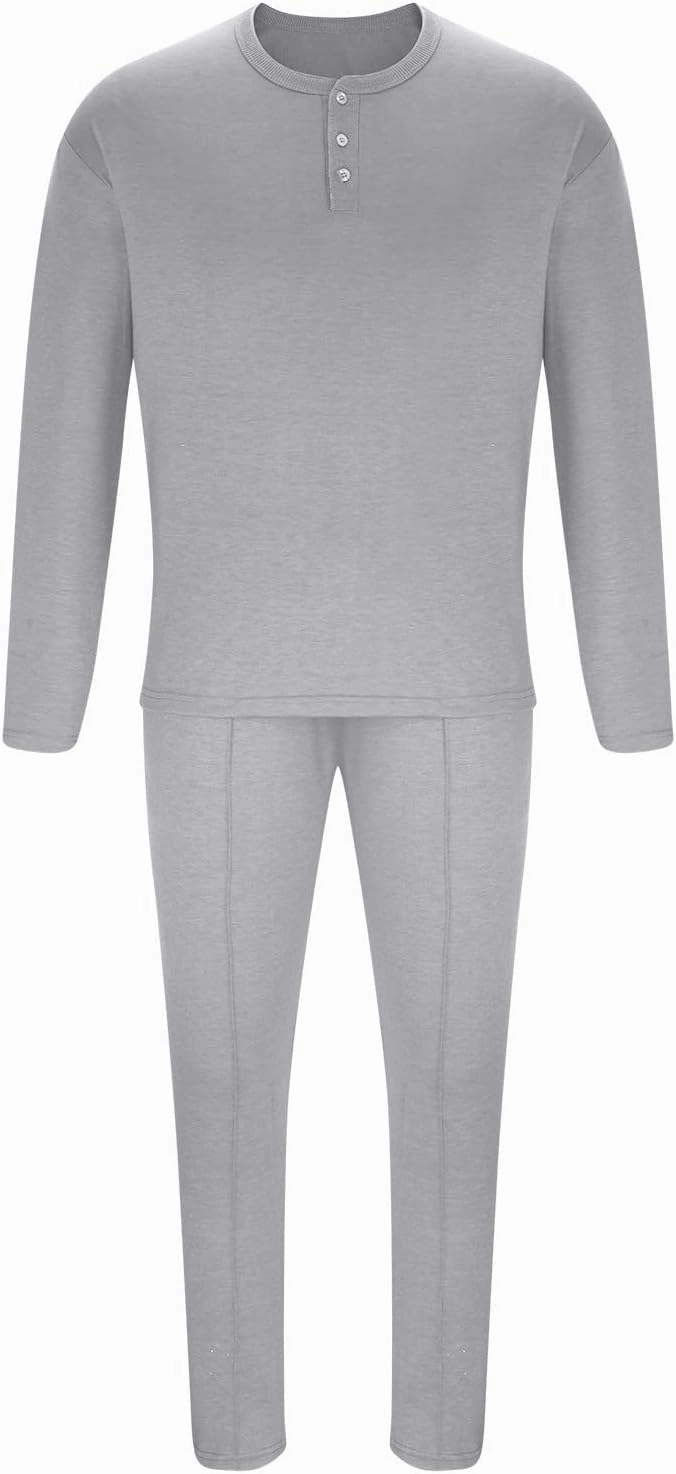 Men's 2 Piece Tracksuit Set Jogging Sweatsuit Outfits Solid Long Sleeve Button Down Shirt and Sport Sweatpant Set