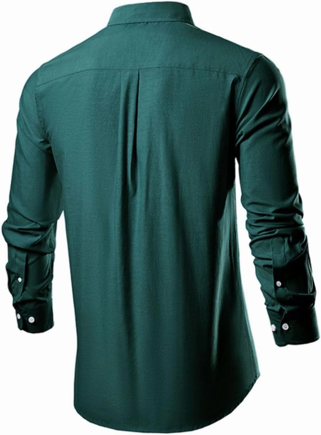 Men's Dress Shirts Causal Long Sleeve Solid Button Down Tshirts Office Work Collar Button Tee Tops Trendy Clothes