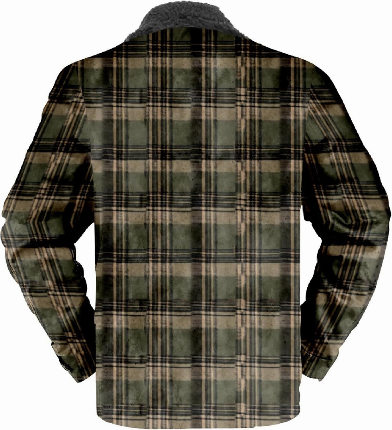 Men's Hooded Shirt Jacket Plaid Pocket Hooded Loose Coat Plus Velvet Shirt Top with Hood for Men Fleece Lined
