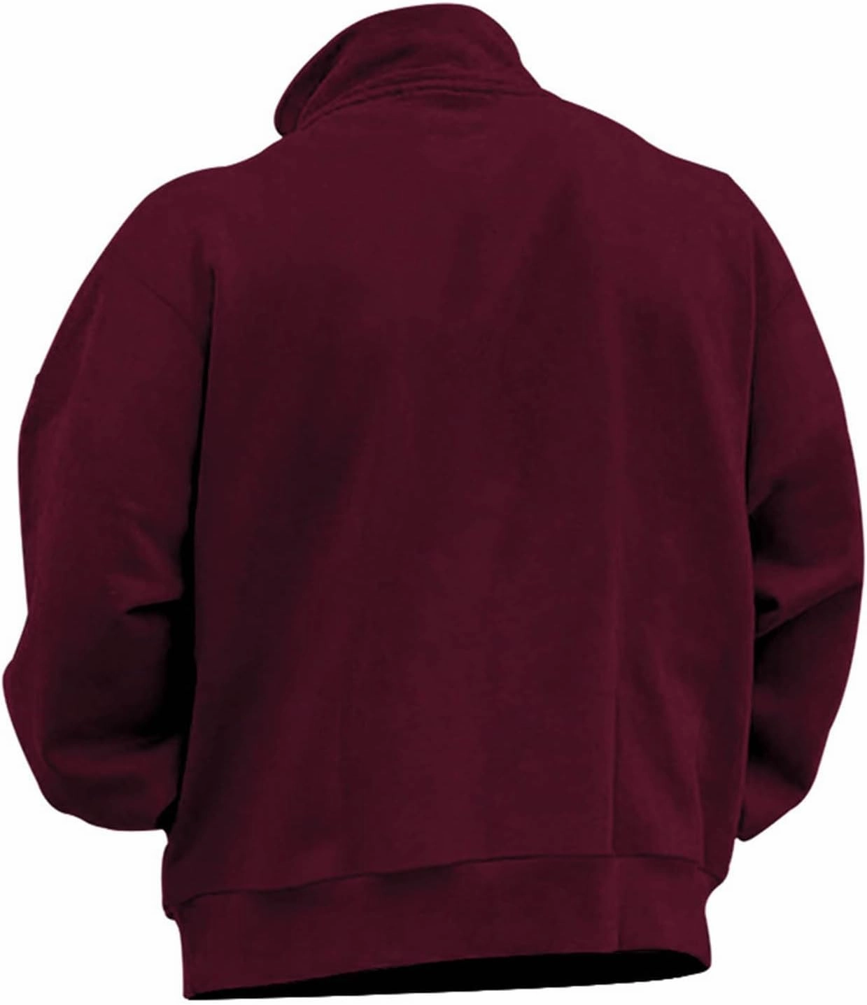 Men's Quarter Zip Comfy Shirt Long Sleeve Solid Color Sweatshirts Loose Casual Pullover Tops