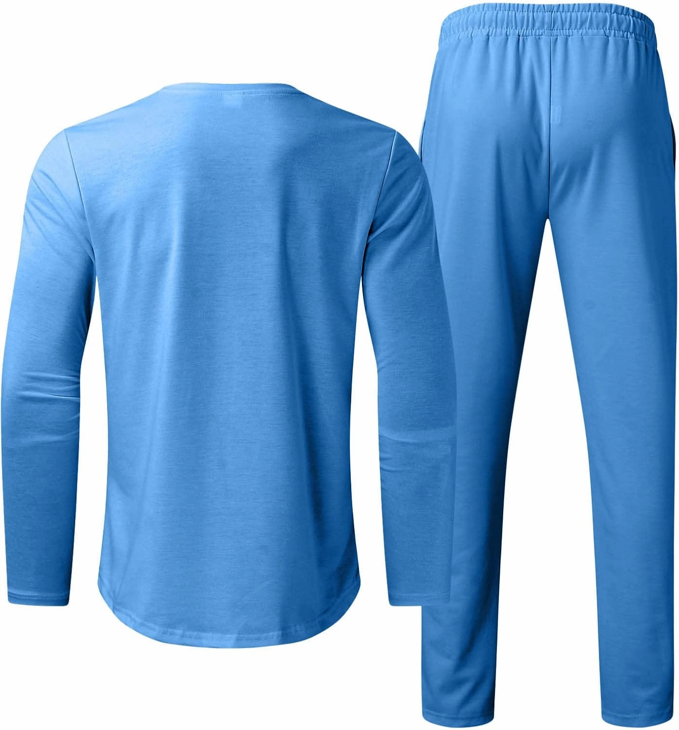 Men's Tracksuit Athletic Casual 2 Piece Outfits Long Sleeve Pullover Shirts and Pant Set Gym Jogger Sweatsuit Set