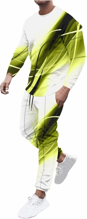 Men's Tracksuits Outfits Set 2 Piece Jogging Suits Casual Crewneck Pullover Sport Pants Running Sports Sweatsuit