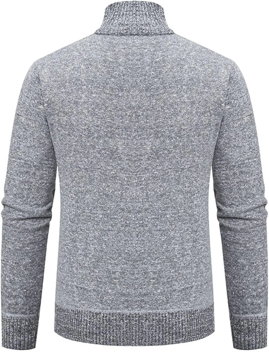 Mens Cardigan Sweater, Mens Full Zip Fleece Lined Cardigan Sweaters Casual Slim Fit Cable Knitted Sweater Jacket Coat