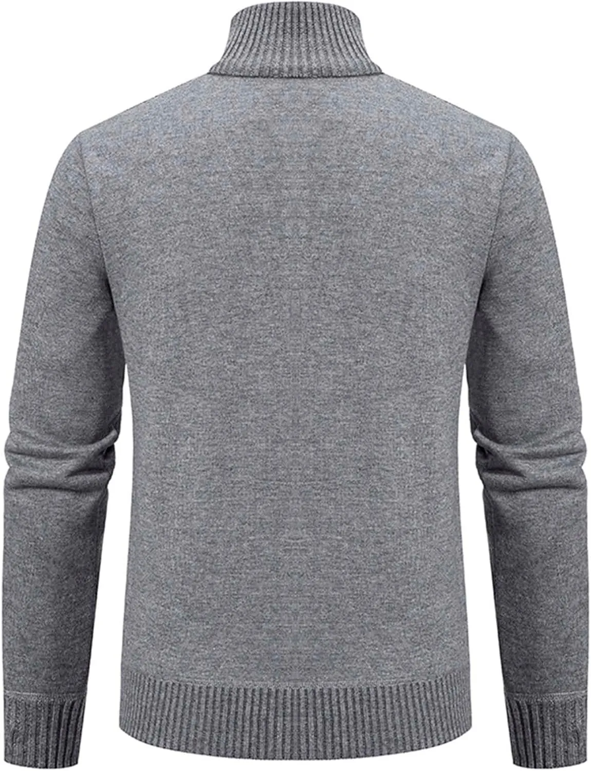 Mens Cardigan Sweater, Mens Full Zip Fleece Lined Cardigan Sweaters Casual Slim Fit Cable Knitted Sweater Jacket Coat