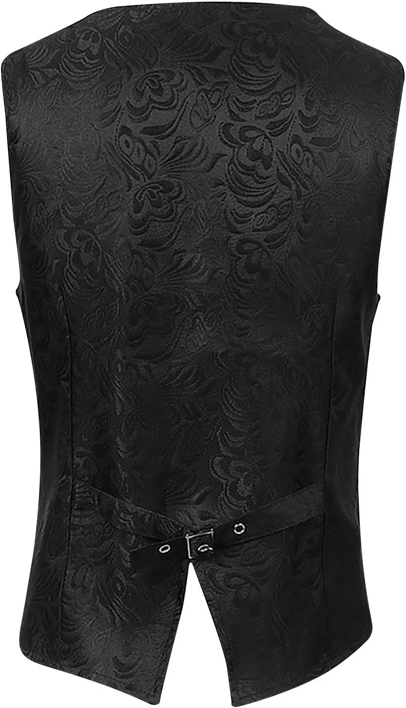 Men's Gothic Jackets Court Jacquard Tuxedo Slim Vintage Coats Victorian Steampunk Overcoat Halloween Party Outerwear