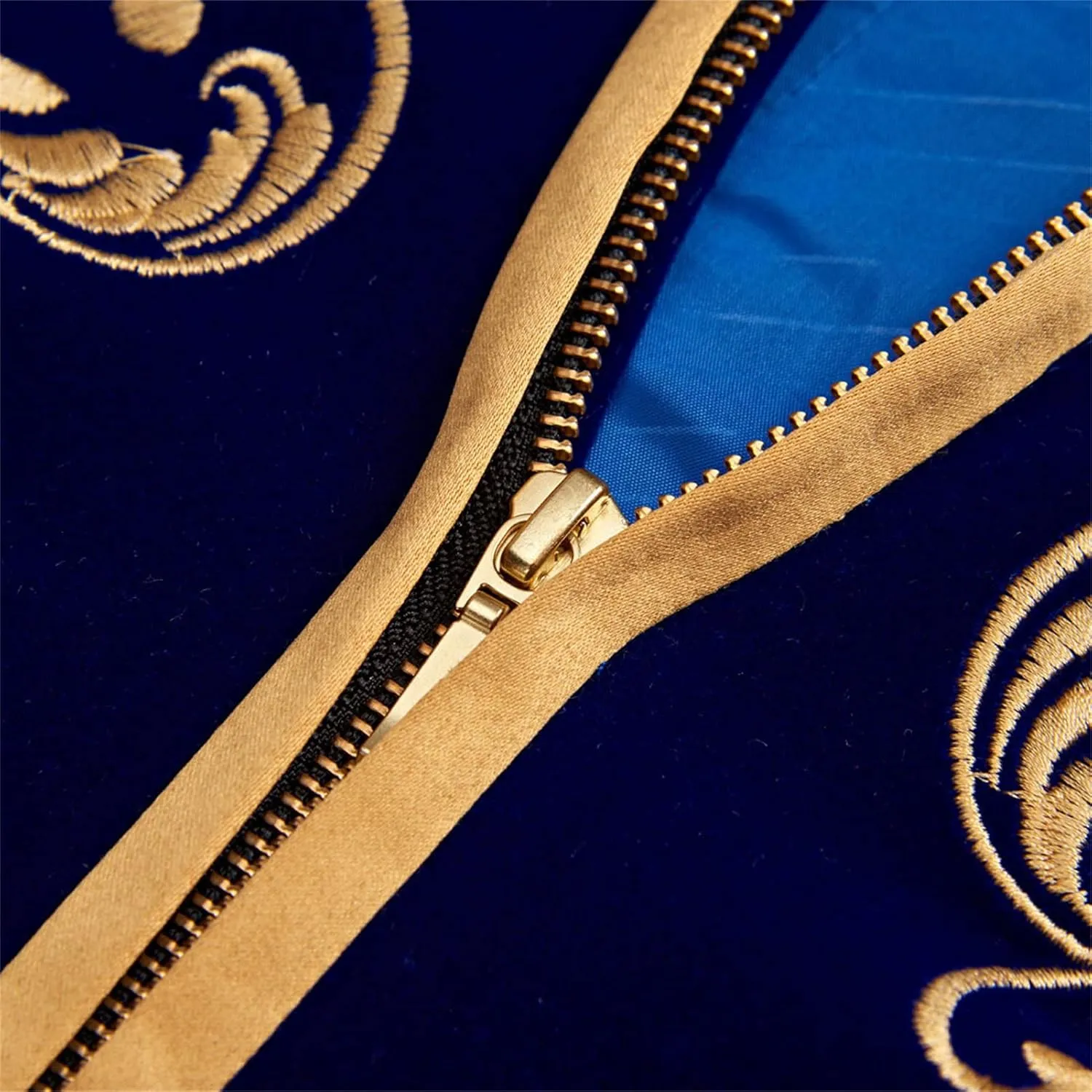 Men's Stylish Prince Velvet Blazer Slim Fit Gold Embroidery Jacket Suit Court Uniform Costume Tux Dress Suits