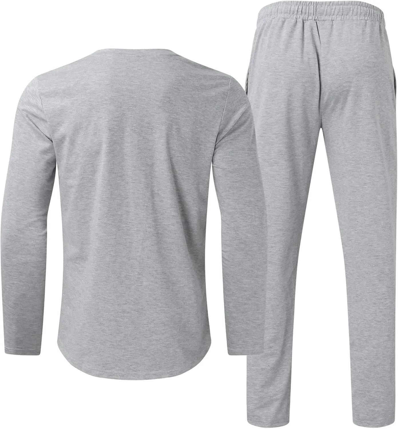 Men's Tracksuit Athletic Casual 2 Piece Outfits Long Sleeve Pullover Shirts and Pant Set Gym Jogger Sweatsuit Set