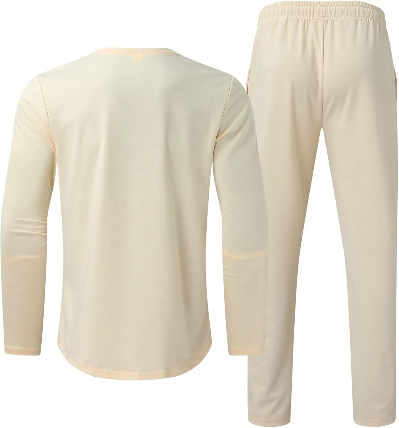 Men's Tracksuit Athletic Casual 2 Piece Outfits Long Sleeve Pullover Shirts and Pant Set Gym Jogger Sweatsuit Set