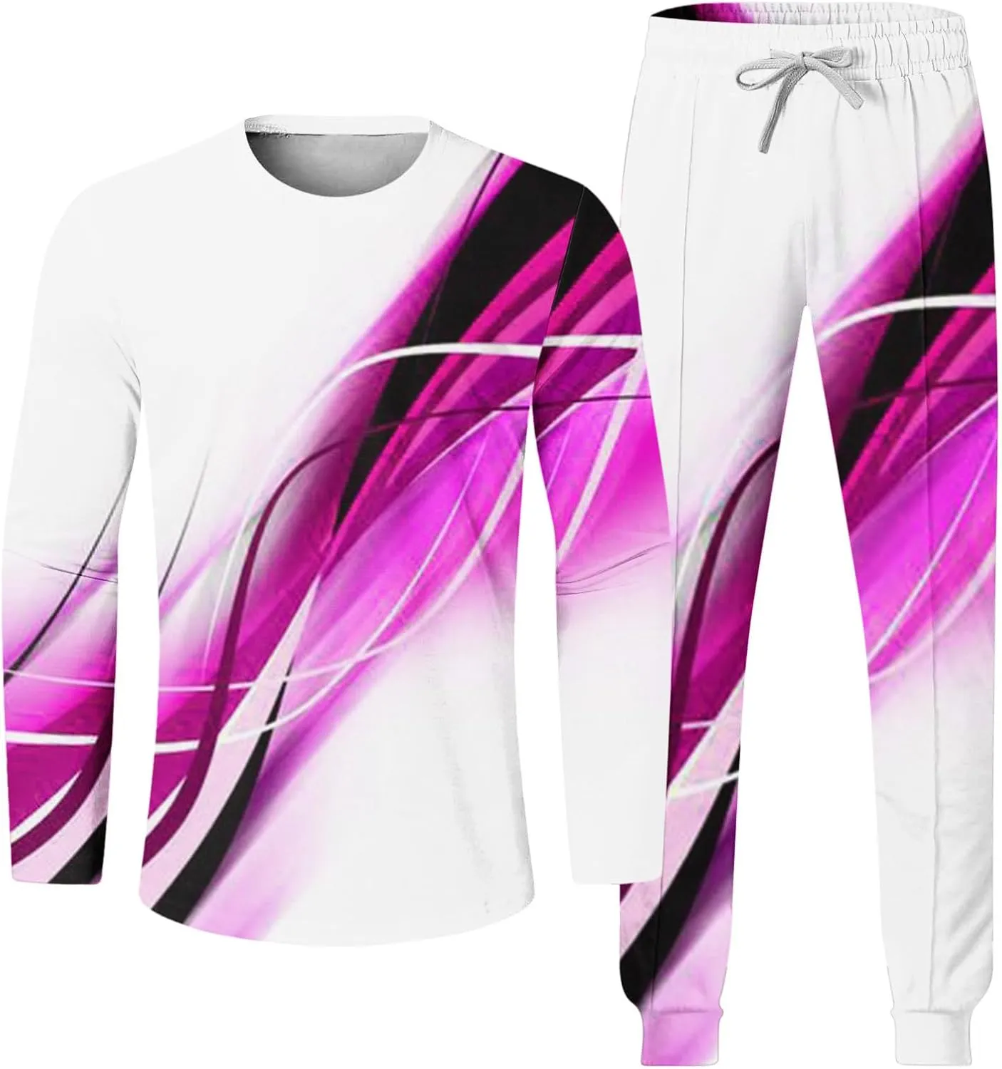Men's Tracksuits Outfits Set 2 Piece Jogging Suits Casual Crewneck Pullover Sport Pants Running Sports Sweatsuit