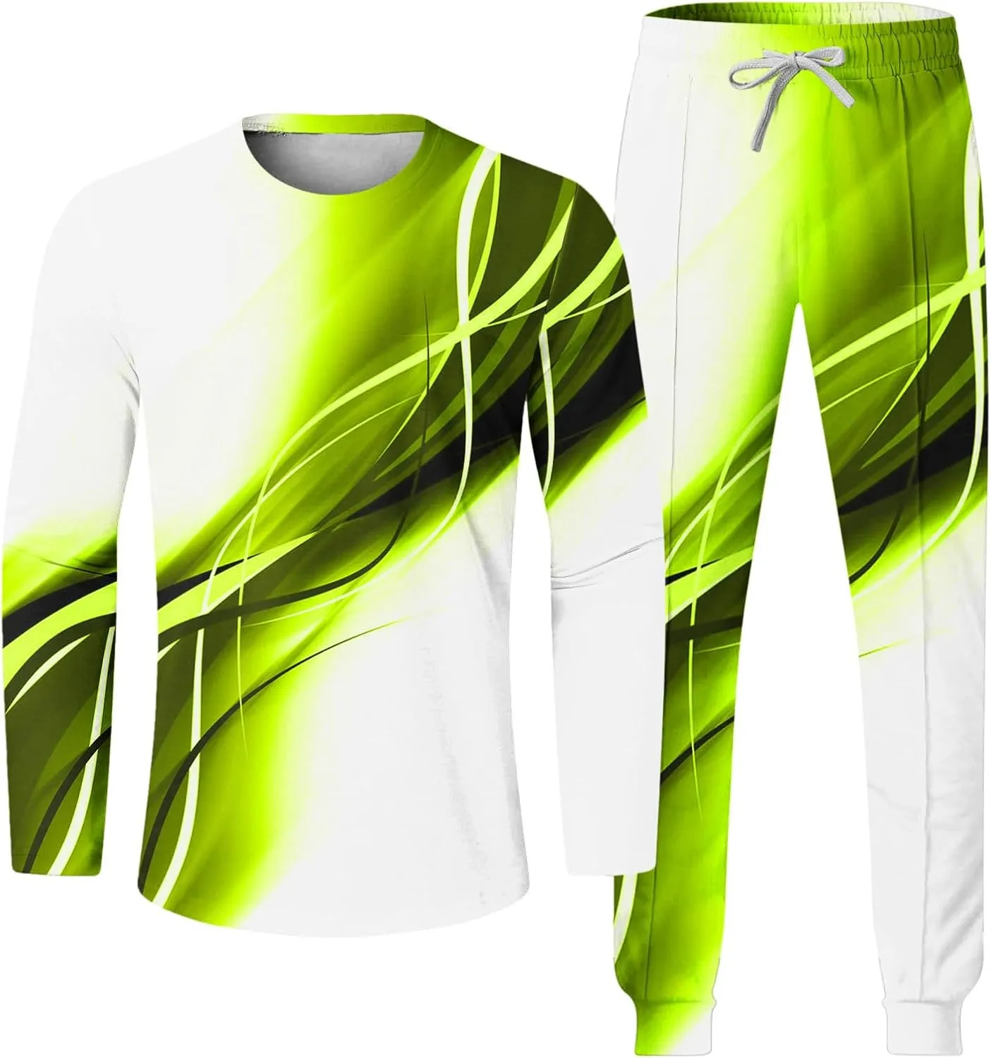 Men's Tracksuits Outfits Set 2 Piece Jogging Suits Casual Crewneck Pullover Sport Pants Running Sports Sweatsuit