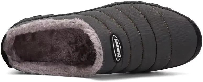 Men's Women's Indoor Outdoor Warm Velvet Winter Slippers for Home Street Walking