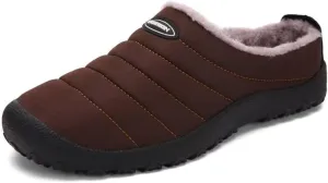 Men's Women's Indoor Outdoor Warm Velvet Winter Slippers for Home Street Walking