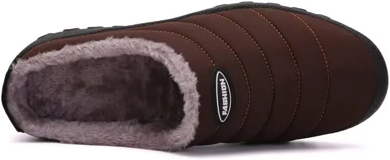 Men's Women's Indoor Outdoor Warm Velvet Winter Slippers for Home Street Walking