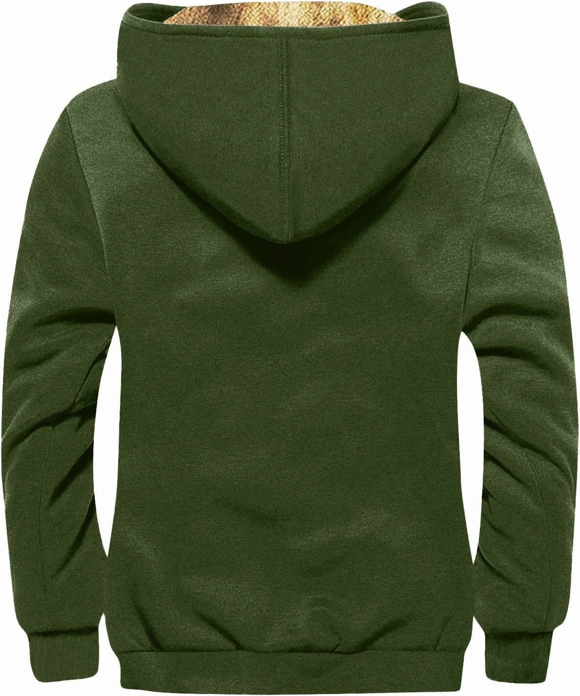 Mens Vintage Fleece Jacket Sherpa Lined Winter Coats Parka Warm Cozy Outerwear Windbreaker Casual Hoodies Plus Size
