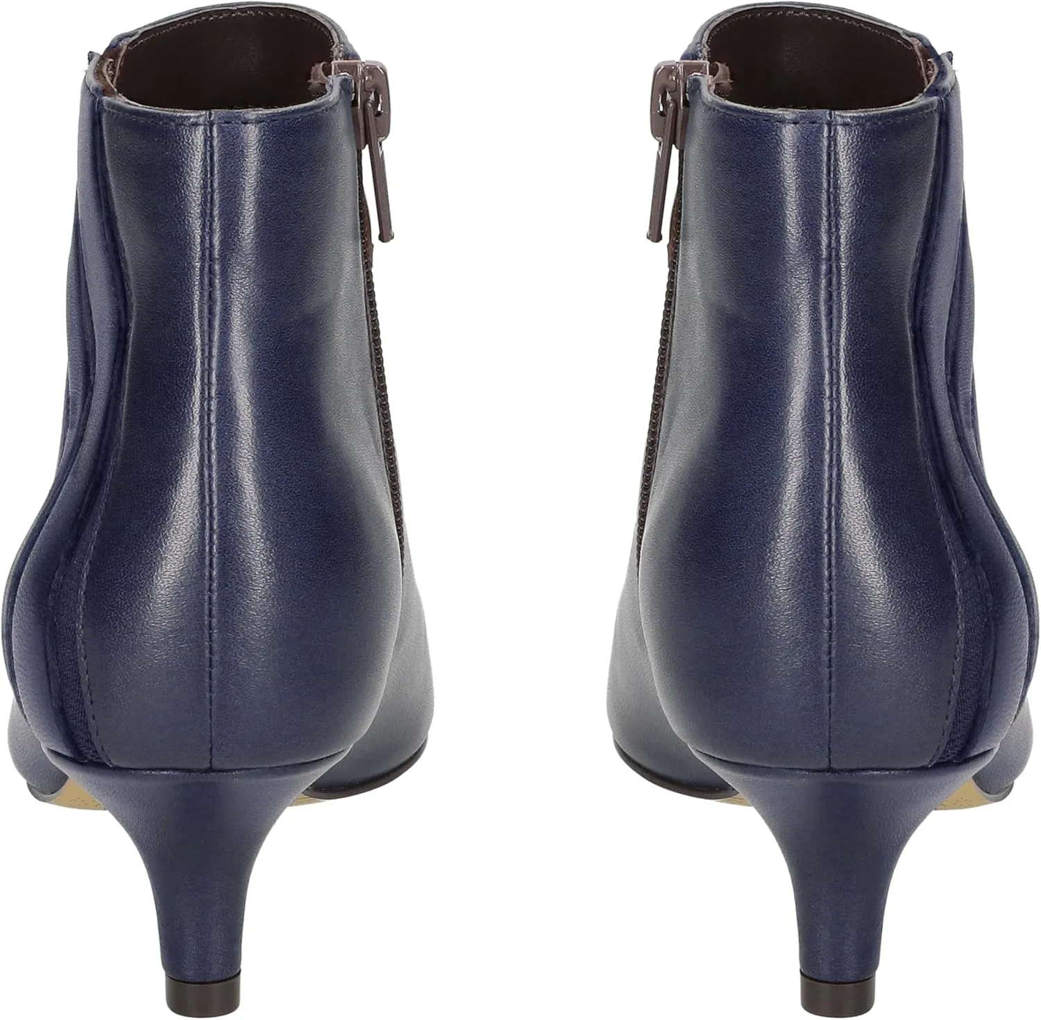MOOMMO Women Low Kitten Heel Suede Ankle Boots Bow Pointed Closed Toe Zipper Chelsea Boots 2" Heels Buckle Strap Faux Suede Boot Zip Up Short Dress Booties Fall Office Wedding Comfy Cute 4-11 M US