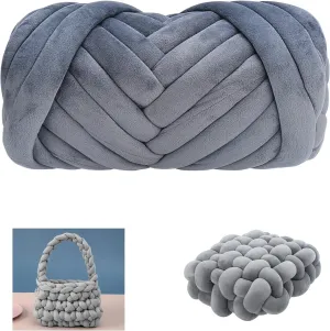 Moon Waves Chunky Yarn for Arm Knitting Crochet Making Blanket Pets House(Dark Grey)