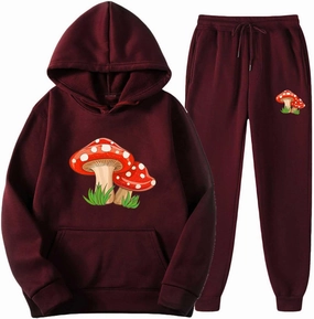 Muscularfit Unisex Sweatsuit for Men Women 2023 Fall Fashion Print Pullover Hooded Sweatshirt Jogger Gym Pant 2 Piece Outfits