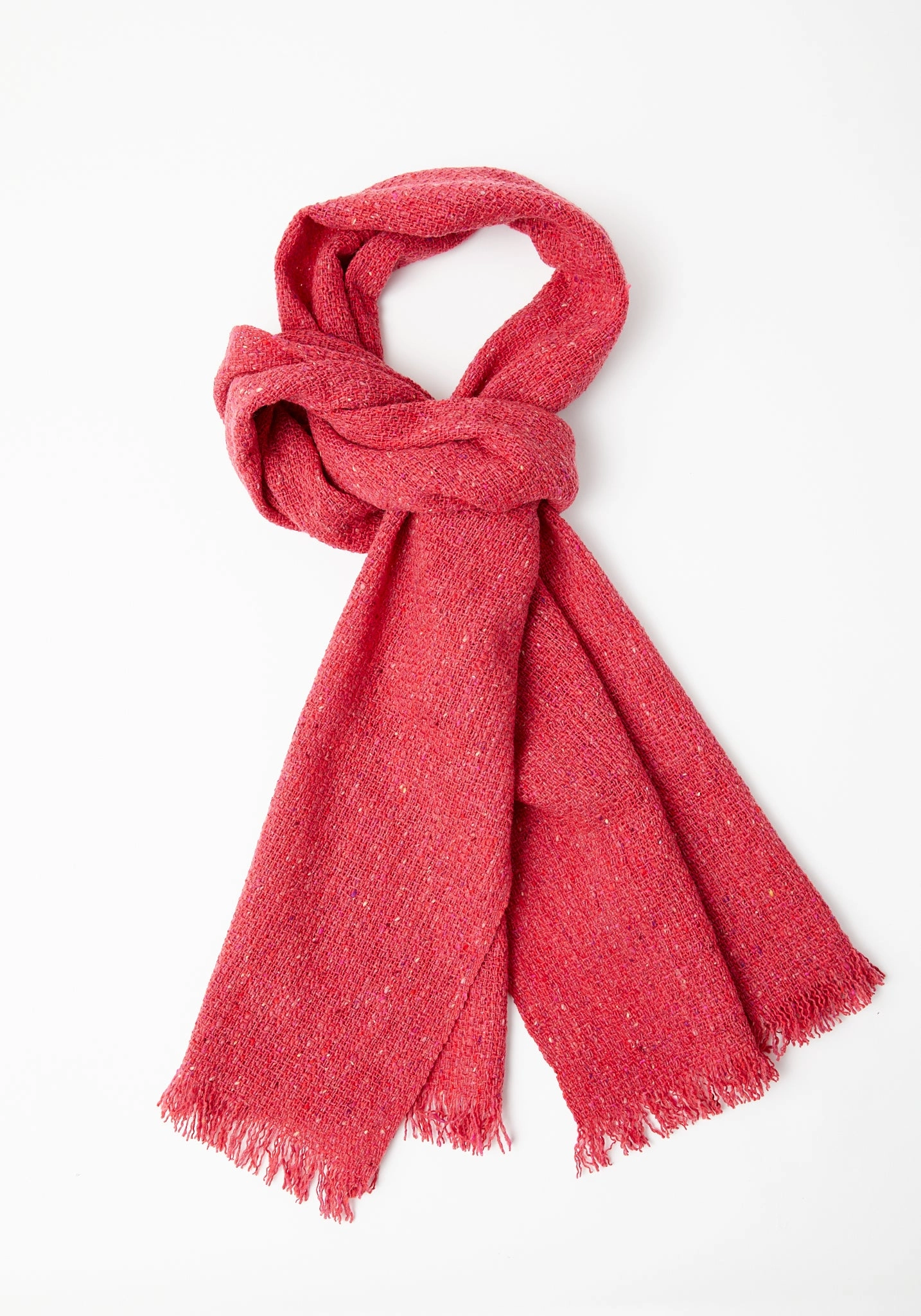 NEW Tweed Emphasize  Narrow Scarf - Fuchsia
