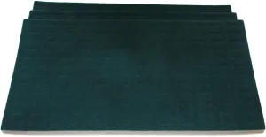 N'icePackaging 3 Qty USA Deluxe Forest Green 144 Ring Foam Insert Display - for Trays/Jewelry Cases - Full Size 14 1/4" x 7 3/4" x 5/8"
