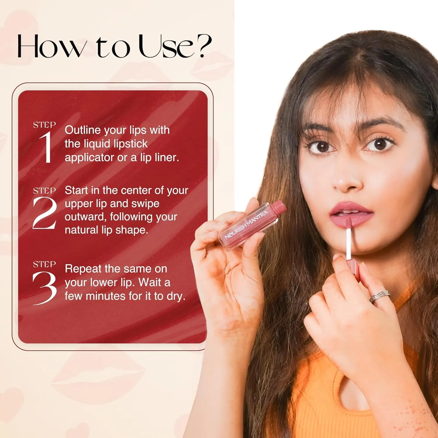 NOURISH MANTRA Berry Dhamaka Lipstick (3.5ml)/ Creamy Matte Liquid Lipstick with SPF/Water Proof/Smudge Proof/Transfer Proof/Long Lasting/Suits All Skin Tones