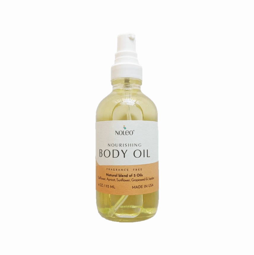 Nourishing Body Oil: Natural oil. Soothes skin and help bring back elasticity. 4oz glass bottle.