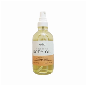 Nourishing Body Oil: Natural oil. Soothes skin and help bring back elasticity. 4oz glass bottle.