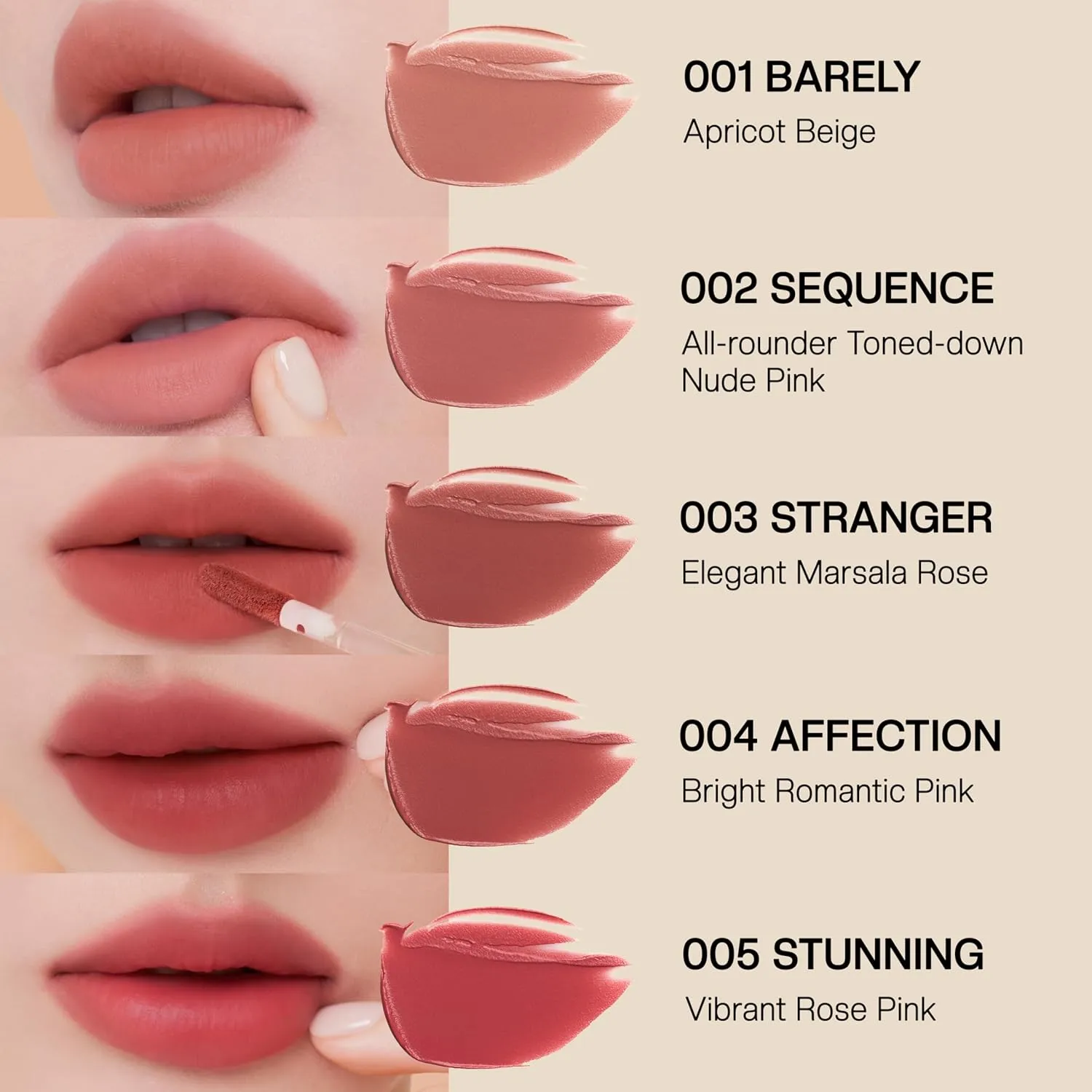 Objet Lip Stain (Unique Paint Tube Design) – Velvet Matte Tint, Long-Lasting Waterproof Lipstick, Hydrating Korean Makeup, Red & Rose Gloss, K-Beauty Tinted Lipstain (01 BARELY)