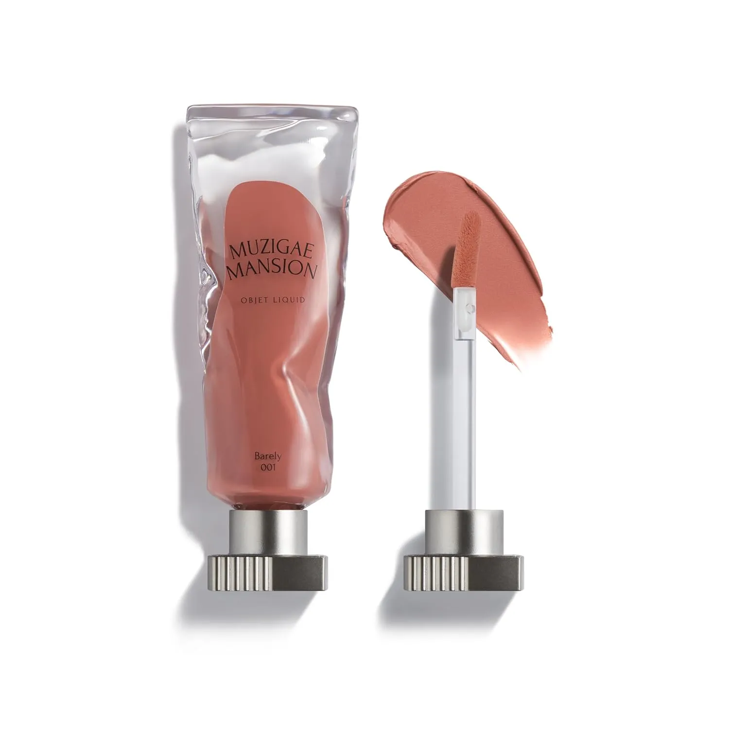 Objet Lip Stain (Unique Paint Tube Design) – Velvet Matte Tint, Long-Lasting Waterproof Lipstick, Hydrating Korean Makeup, Red & Rose Gloss, K-Beauty Tinted Lipstain (01 BARELY)