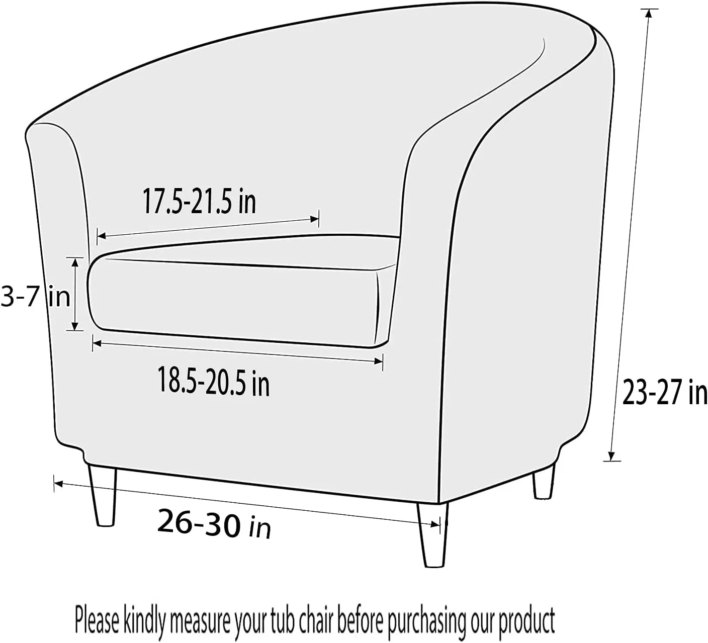 Only Covers, 2 Pieces Velvet Tub Chair Covers with Cushion Cover, Removable Stretch Club Chair Slipcover for IKEA Tullsta, Armchair Furniture Protector for Living Room (Wine red)