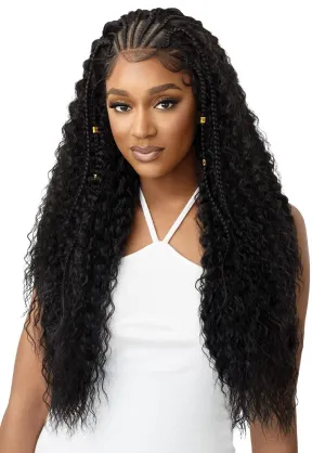 Outre 13x4 Hand Tied Lace Frontal Wig - STITCH BRAID RIPPLE WAVE 30" (DR Red Velvet)