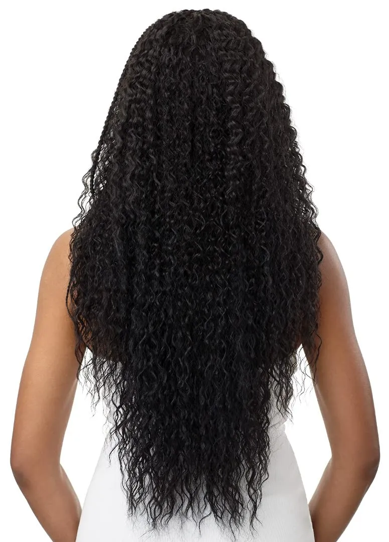 Outre 13x4 Hand Tied Lace Frontal Wig - STITCH BRAID RIPPLE WAVE 30" (DR Red Velvet)