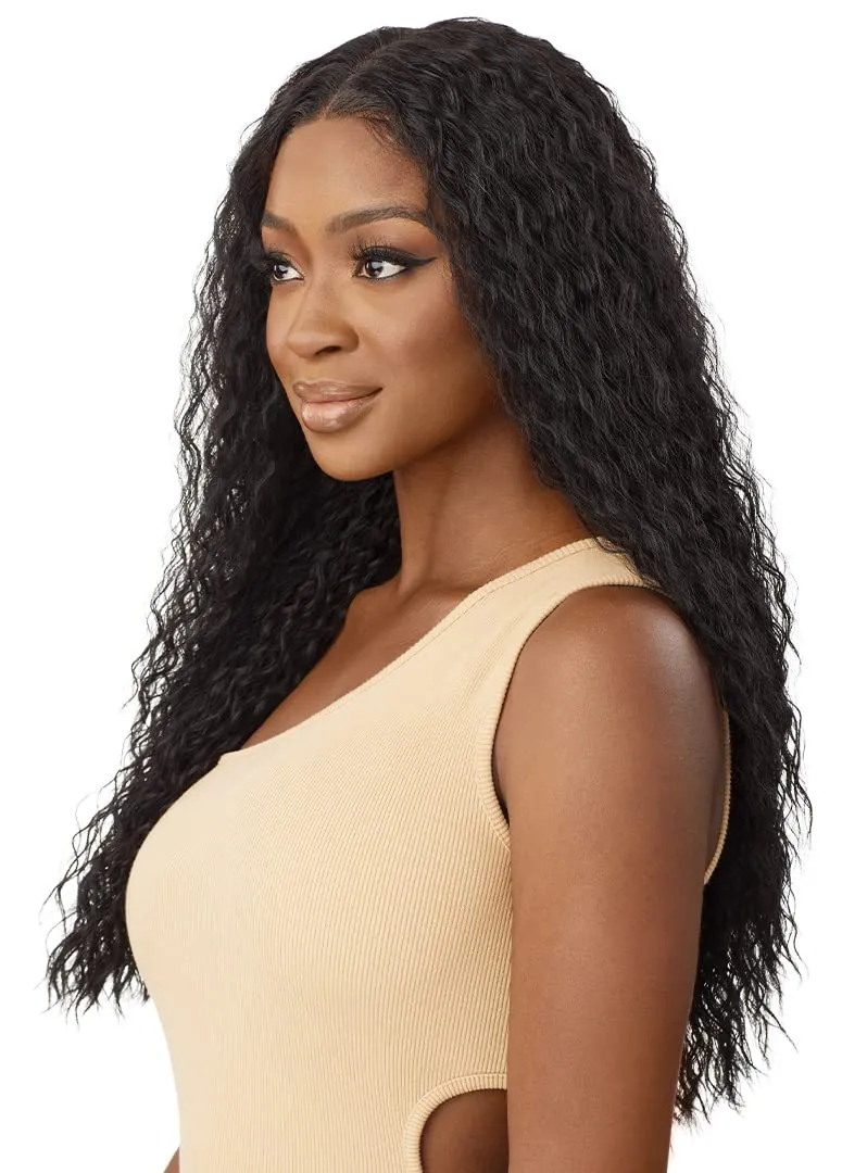 Outre - 5x5 Lace Closure Wig - Human Hair Blend - Peruvian Water Wave 24" (DRFF RED VELVET)