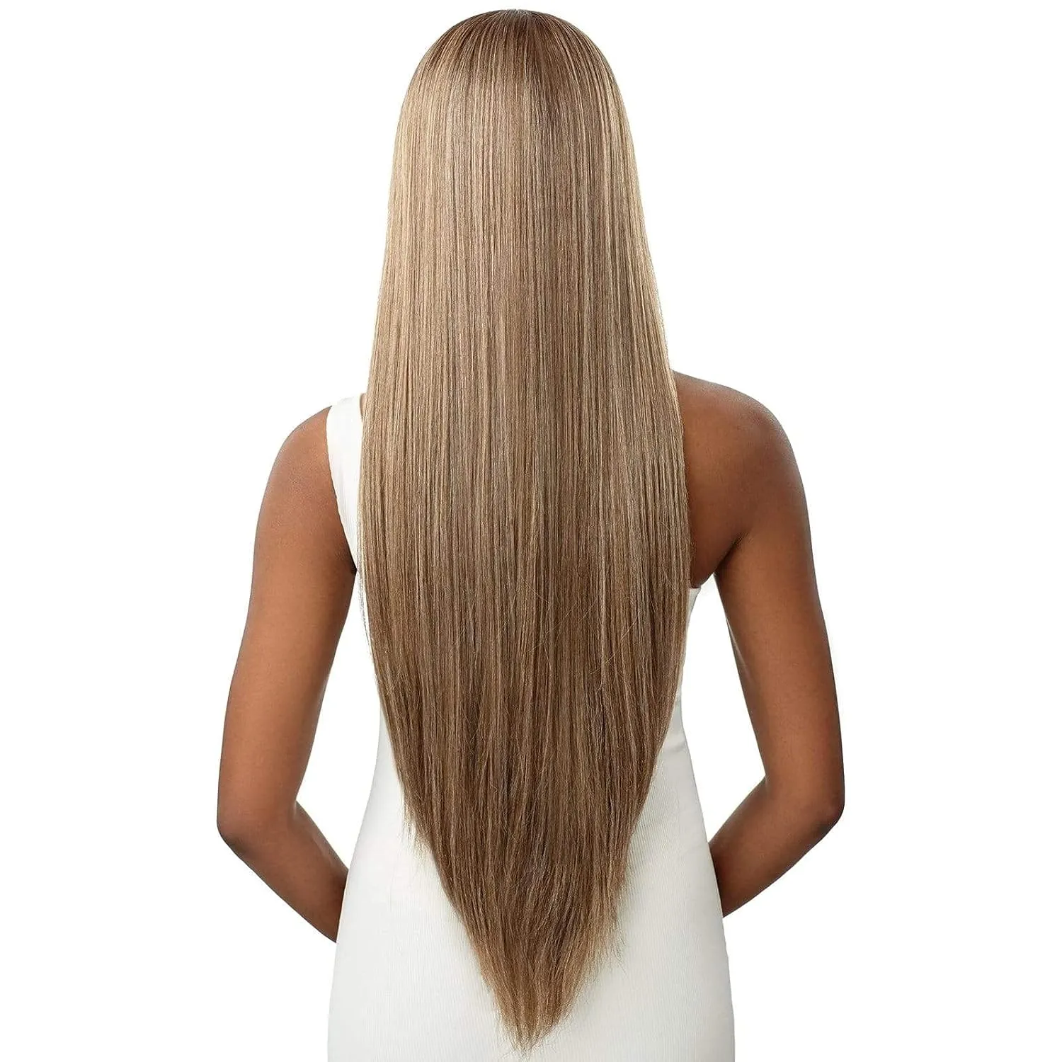 Outre Sleek Lay Part Synthetic Lace Front Wig - ELMIRAH 34 (2 Dark Brown)