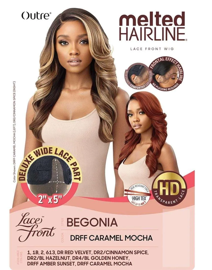 Outre Synthetic Melted Hairline HD Lace Front Wig - BEGONIA (DR RED VELVET)
