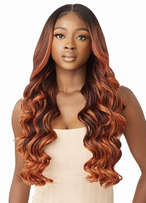 Outre Synthetic Perfect Hairline HD Lace Front Wig - AURABEL (Color:DRFF RED VELVET)