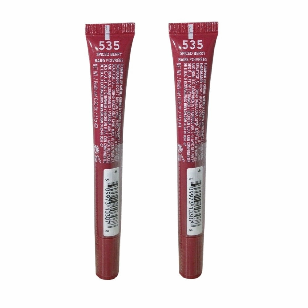 Pack of 2 Revlon Kiss Plumping Lip Creme, Spiced Berry 535