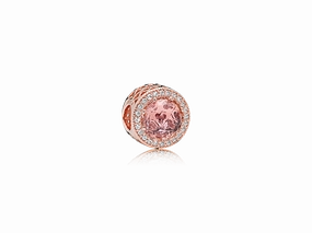 Pandora Rose Radiant Hearts Charm Pink Crystal 781725NBP